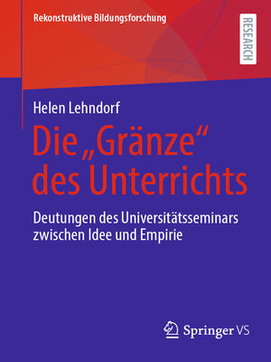 cover image of Die „Gränze" des Unterrichts